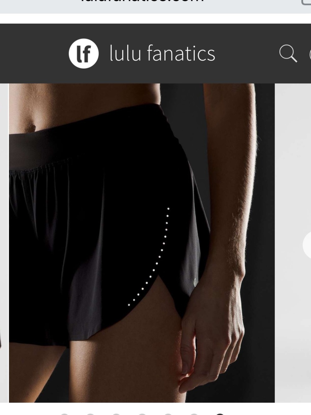 NWT Lululemon Fast and Free High-Rise Classic-Fit Split Short 3" sz Small Black
